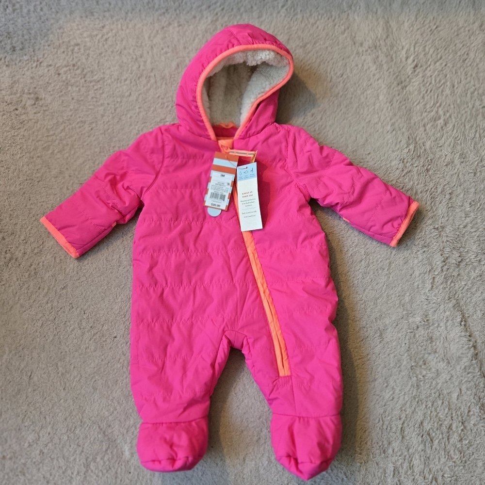 3/$20 Pink Hooded Kids One Piece